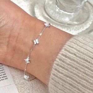 Elegant Silver Butterfly Bracelet